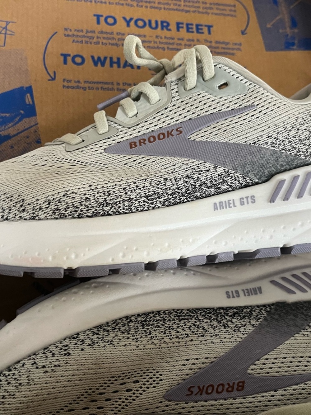 Brooks Women's Running Shoes - Gray with Purple Detailing